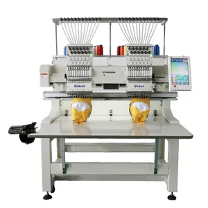 Hot selling two head embroidery machine automatic computerized 2 heads embroider digitizing sewing machine