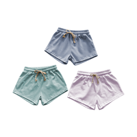 Shorts pour enfants personnalisables en coton gaufré, pantalons mi-longs décontractés, shorts de sport multicolores, pantalons unis pour bébé, culottes d'été