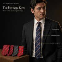Cravate en soie tissée à rayures pour homme, cravates classiques assorties pour réunions d'affaires, mariages, fêtes, bureau, usage quotidien