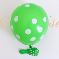 Vente en gros d'usine, ballons en latex à pois bleus personnalisés avec impression intégrale, 12 pouces
