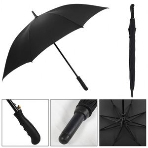 Parapluie de golf semi-automatique de haute qualité 27 pouces, armature en fibre de verre, 8 baleines, robuste, couleur personnalisée, impression de logo sur mesure - Product Image 2