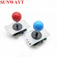 Kit de bricolage pour borne d'arcade à délai nul pour bouton poussoir chromé LED 5V, joystick, 1 et 2 joueurs, bouton COIN, USB vers PC / Raspberry Pi
