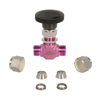 Stainless Steel Inert Silicon Coated Instrumentation Needle Valve 1/4 3/8 1/2 Inch Ferrule Compression Ends for Gas Media