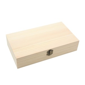 Wooden Storage <b>Box</b> Rectangular Natural Color Jewelry <b>Box</b> Decorative Display <b>Gift</b> <b>Box</b> <b>Large</b> Capacity Retro Style - Product Image 1