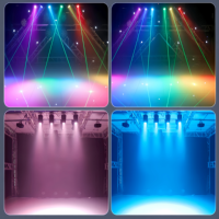 Mini Cabeza Móvil de Luz LED RGBW 4 en 1 de 7x10W, Aleación de Aluminio, Iluminación de Escenario para Discoteca, Control DMX512 para Fiestas, DJ, Conciertos y Eventos