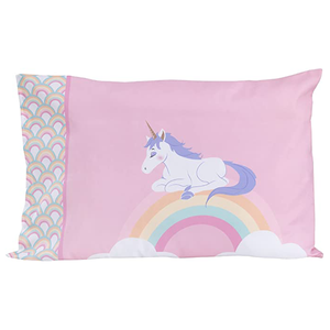 Double Sided Pillowcase Duvet Cover Powder White Cartoon Printing 4 Piece <strong>Toddler</strong> <strong>Bedding</strong> <strong>Set</strong> for <strong>Girls</strong> - Product Image 4