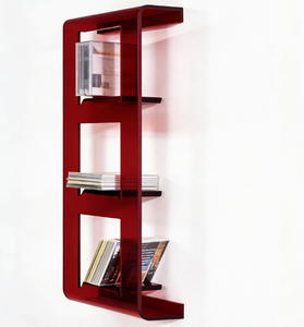 Estantería de exhibición de pared de acrílico esmerilado personalizada, adecuada para librerías, tiendas de CD y expositores de productos minoristas. - Product Image 1