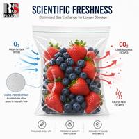 Duurzame micro-perforated warmhoudzakjes van recyclebaar materiaal, food grade, voor het behoud van versheid, geventileerde poly pouch, professionele OEM