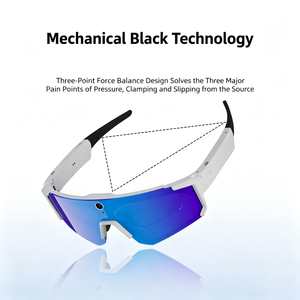 Occhiali da Sole Sportivi Intelligenti Multifunzione M14 con Fotocamera, Riconoscimento Oggetti AI, Lenti PC Anti-UV e Audio Open-Ear - Product Image 4