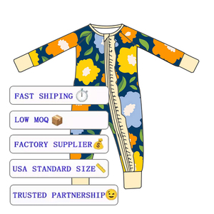 अनुकूलित बांस स्पैन्डेक्स रफ़ल फूटी बेबी रोम्पर लड़के के कपड़े नवजात जम्पसूट बांस शिशु रोपर 0-24 महीने का बच्चा पजामा - Product Image 2