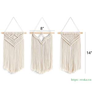 Paquete de 3 Guirnaldas de Jazmín Blanco Estilo Boho, Decoración de Pared con Forma de Corazón de Algodón para Decoración de Patio Exterior, Boda India, Fiesta Diwali - Product Image 2