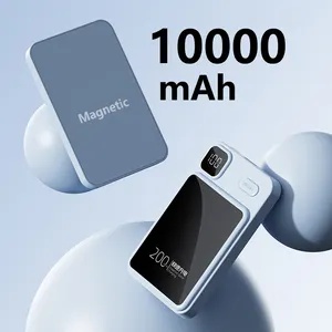 2024 מוצרים חדשים טעינה מהירה בנקאית מגנטי סוג בנק חשמל 5000mah 10000mah עם kc