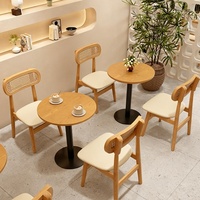 Meubles commerciaux très demandés, table et chaises de salle à manger en bois massif pour cuisine, café, restaurant