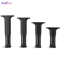 Support de sommier télescopique réglable en plastique, robuste, avec traverses rehaussantes et patins de fixation