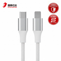 Câble de charge rapide USB Type-C 30W de haute qualité, conducteur en cuivre pur, tressé en nylon, pour téléphones mobiles iOS et appareils photo