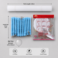 Ensemble de poignées lumineuses pour ballons chinois, transparentes, avec plumes, cadeau promotionnel pour marché nocturne, stand extérieur, fête d'anniversaire