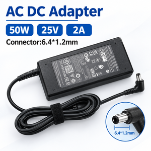 50W 25V 2A Laptop <b>Charger</b> LCD LED Display Power Supply Adapter US <b>Plug</b> (US/UK/EU Connector 6.4*1.2mm for Computer Monitor LCD TV - Product Image 1
