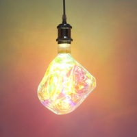 Ampoule Globe LED colorée 4W à intensité variable avec filament souple Alien Corps en verre en forme de pierre E26/E27 Base pour décorations d'hôtel