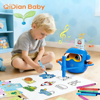 Robot de Dibujo Educativo Montessori para Niños de 3 a 8 Años, Unisex, Interactivo por Voz, 100 Tarjetas ABC, Plástico, Funciona con Pilas