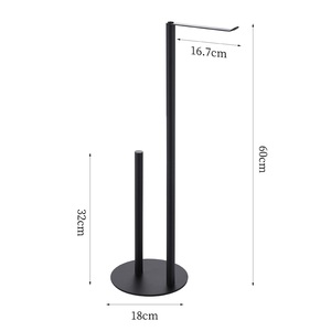 Moderno Soporte Vertical de Hierro para Papel Higiénico, Soporte Doble Rectangular de Pie para Baño Doméstico - Product Image 1