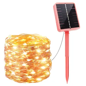 Solar Fairy Light Upgrade nuovo tipo decorativo per interni ed esterni pannello rosa atmosfera luce ragazze Cute String Light