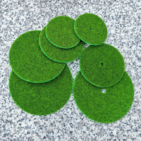 Simulation circulaire pelouse mousse micro paysage mousse gazon plante verte tapis extérieur