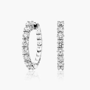 Brilliant 925 Sterling Silver Gold Plated Moissanite Hoop <b>Earrings</b> Premium Designer Luxury Sparkling <b>Fine</b> Jewelry Elegant - Product Image 1