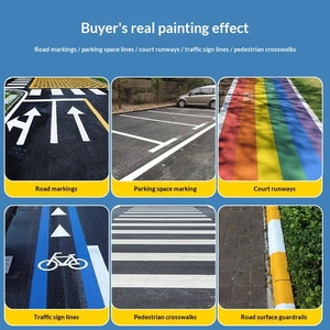 Road Parking Space Line Painting Liquid Coating Acrylic Wear-Resistant Yellow White Line <strong>Paint</strong> for Cement Ground - Product Image 3