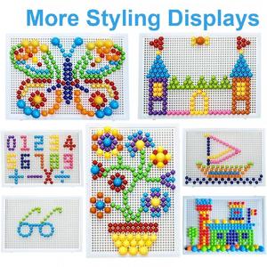 Juguete Educativo Temprano para la Creatividad, 296/352/592 Piezas, Rompecabezas de Clavos de Hongo, Juego de Rompecabezas de Clavos de Hongo para Niños - Product Image 4