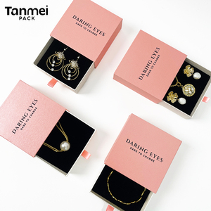 Custom Logo Jewelry Packaging <b>Box</b> Paper Drawer <b>Gift</b> <b>Box</b> for Ring <b>Earring</b> Bracelet Pendant Necklace Luxury <b>Box</b> - Product Image 2