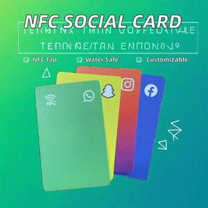 Carte de visite professionnelle NFC programmable en PVC Nichen One CR80, 13,56 MHz, étanche, certifiée ISO, réseaux sociaux - Instagram, Facebook, <span class=keywords><strong>WhatsApp</strong></span> - Product Image 2