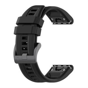 רצועת ספורט מסיליקון ZH עם אבזם לחצן לשעוני Garmin Fenix8/7/7X/6 20/22/26 מ\\\"מ Fenix3 HR/9 תוצרת סין - Product Image 4