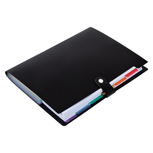 Thời trang 7-Pocket PP nhựa cầu vồng mở rộng thư mục tập tin nút mở rộng tập tin chất kết dính ví cho nộp hồ sơ sản phẩm - Product Image 2