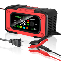Nouveauté : Chargeur de batterie 12V 7A automatique rapide pour moto, camion et voiture avec fonction d'alimentation