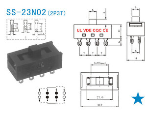 SS-23N02 5 vị trí không thấm nước trượ<span class=keywords><strong>t</strong></span> chuyển đổi cho Wearable thiế<span class=keywords><strong>t</strong></span> bị dp3t - Product Image 3