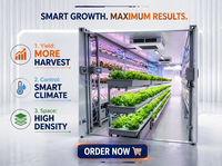 Grande Ferme Conteneurisée Intelligente à Éclairage LED Complet, Système de Culture Verticale Hydroponique de Fraises avec Contrôle Climatique, Usine de Culture