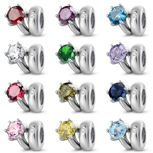 สร้อยข้อมือเงินแท้ S925 ประดับเพชรซิคอนทรงกลมเม็ดเดียว สินค้าขายดี ดีไซน์ทันสมัย เหมาะสำหรับผู้หญิงและเด็ก - Product Image 1