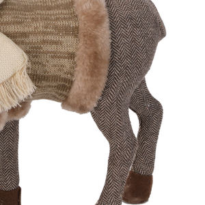 קישוט בית חג המולד בצורת אייל גדול בצבע אפור כהה, דגם קלאסי חדש לשנת 2026 - Product Image 3