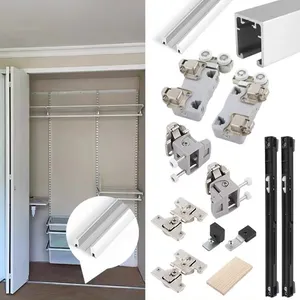 Deur Accessoires Rollen Slidng Automatische Positie Zoekende Vouwen Deur Roller Voor Garderobe