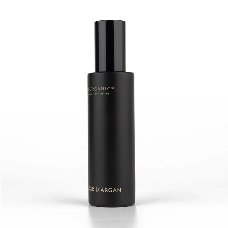 30Ml 50Ml 100 Ml Glazen Flessen Voor Cosmetica Matte Black Custom Spray Fles Voor Toner Deluxe Glas Pomp flessen