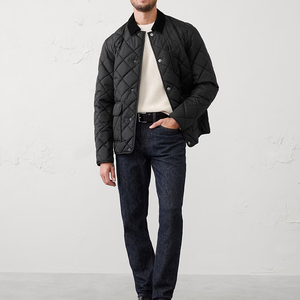 Chaqueta Acolchada Casual para Hombre, Corte Ajustado, con Cierre de Cremallera, Tejido Resistente al Viento, para Otoño - Product Image 1