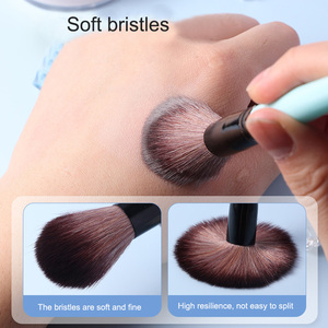 Brosse longue en plastique pour la poussière des ongles, rose, noire, bleue, en fibres douces, pour le nettoyage des ongles et la manucure - Product Image 4