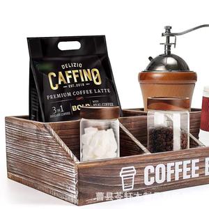 Caja de almacenamiento de vasos de papel de madera, organizador de bolsitas de té para escritorio, estante divisor para cápsulas de café - Product Image 2