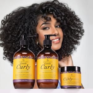 4c <span class=keywords><strong>Afro</strong></span> Lockenpflege-Set Sulfatfreies Rizinusöl Nährendes Locken-Shampoo für Schwarze Frauen - Product Image 4