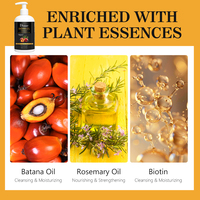 Shampoo à l'huile de Batana naturelle, biotine, graisse capillaire, nettoyage du cuir chevelu, shampooing nourrissant, produits capillaires sains