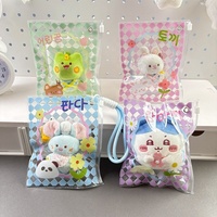 Peluche Kpop Berry Bear 10cm en PVC avec rembourrage en coton, accessoire pour poupées, sac de transport pour poussette et sorties