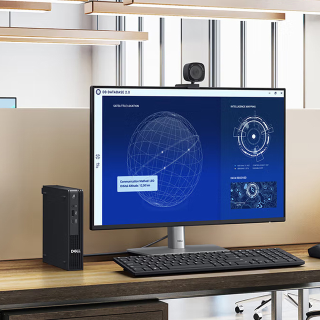 Dells QCM1250/OptiPlex7020MFF Desktop PC Set, Intel Core I3-14100, 8GB RAM, 512GB SSD, with Dells SE2426H 24" 100Hz Monitor