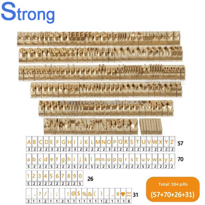 ชุดแม่พิมพ์ตัวอักษรทองแดงแกะสลักด้วยเครื่อง CNC, แม่พิมพ์ทองแดงปั๊มร้อนสำหรับงาน DIY ของหนัง โลโก้ และการออกแบบตราสินค้าตามสั่ง - Product Image 3
