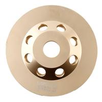 PANGU Meule à tronçonner conique à 12 segments, abrasif fin PCD, dureté H, 125 mm (5 pouces), pour le décapage de revêtements époxy épais et le béton