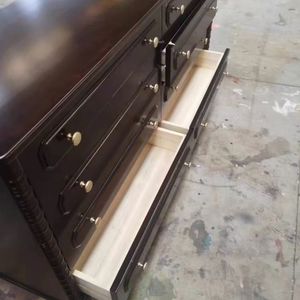 Cómoda de Madera Maciza Estilo Americano, Cajonera de Ocho Cajones, Gabinete de Almacenamiento de Caoba, Muebles para Dormitorio - Product Image 4